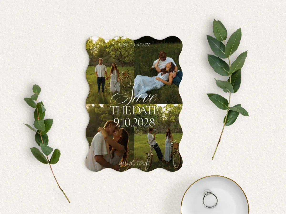 Save the Date Card with Optional Guest Addressing Service