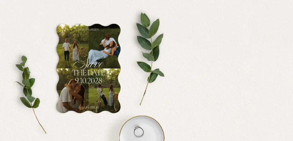 Save the Date Card with Optional Guest Addressing Service