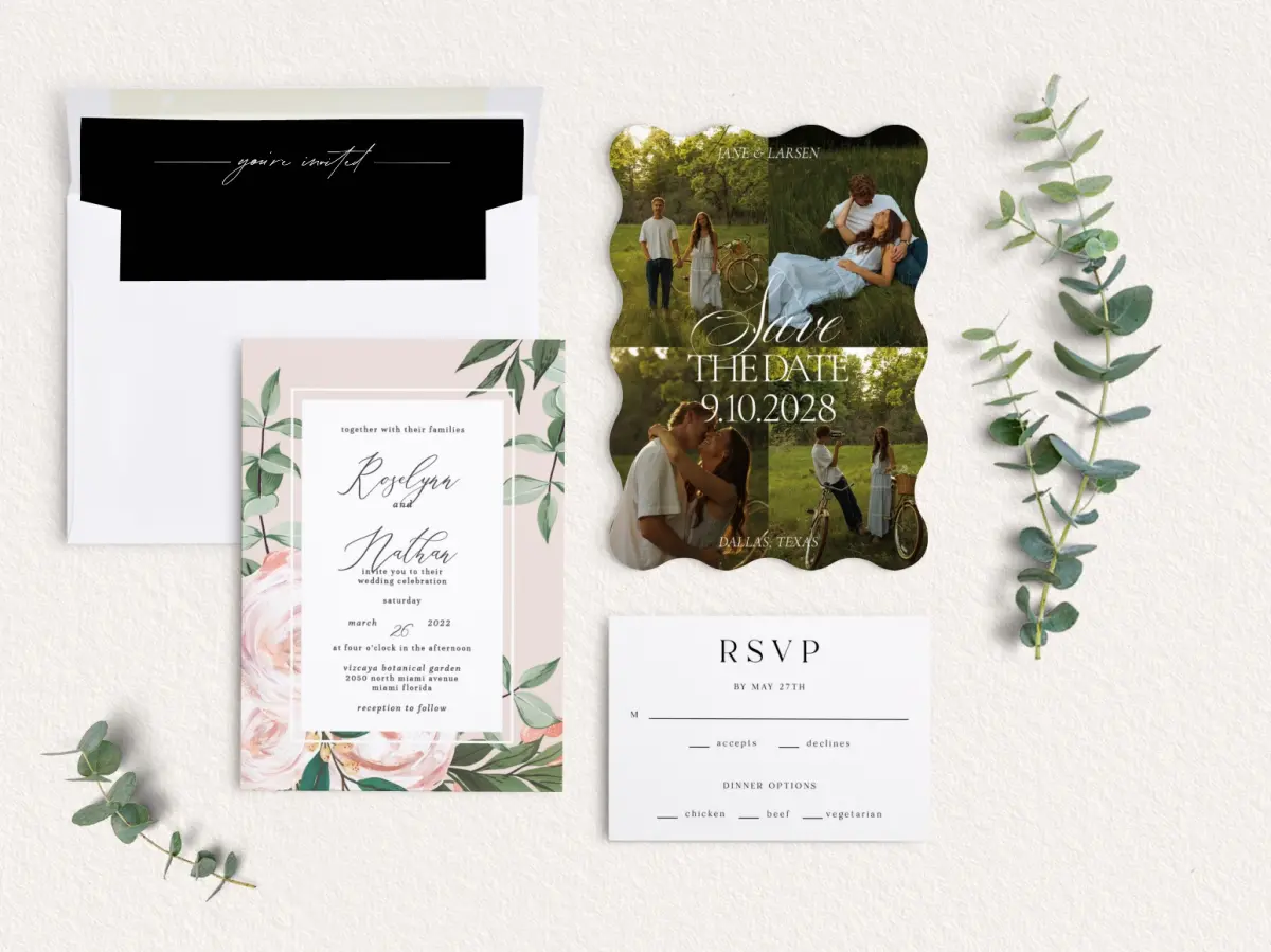 Front of Save the Date Card