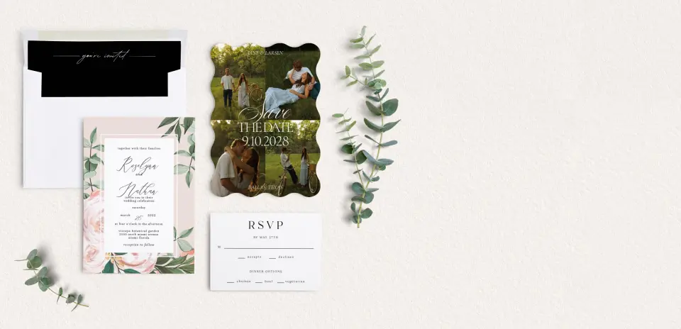 Front of Save the Date Card