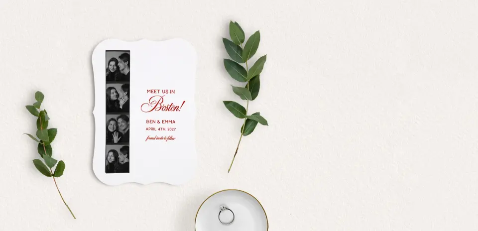Save the Date Card with Optional Guest Addressing Service