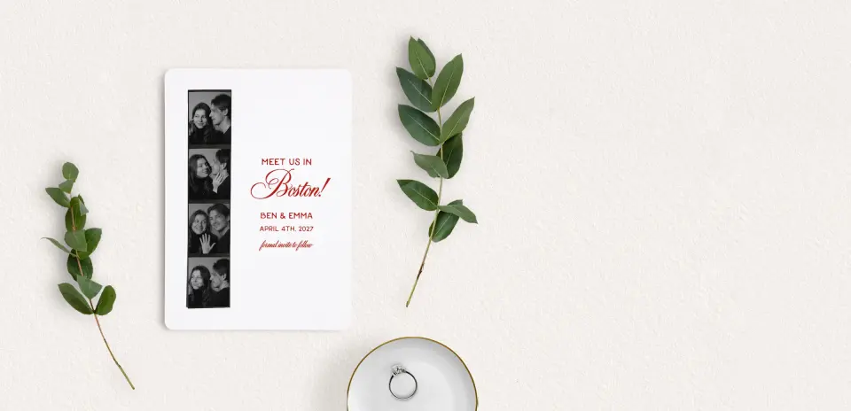Save the Date Card with Optional Guest Addressing Service
