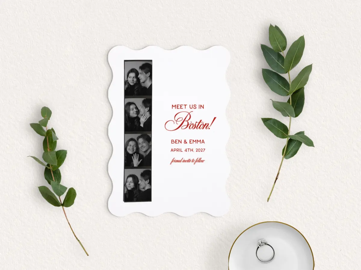 Save the Date Card with Optional Guest Addressing Service