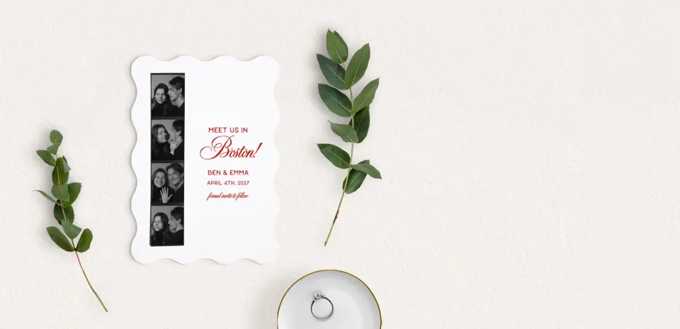 Save the Date Card with Optional Guest Addressing Service