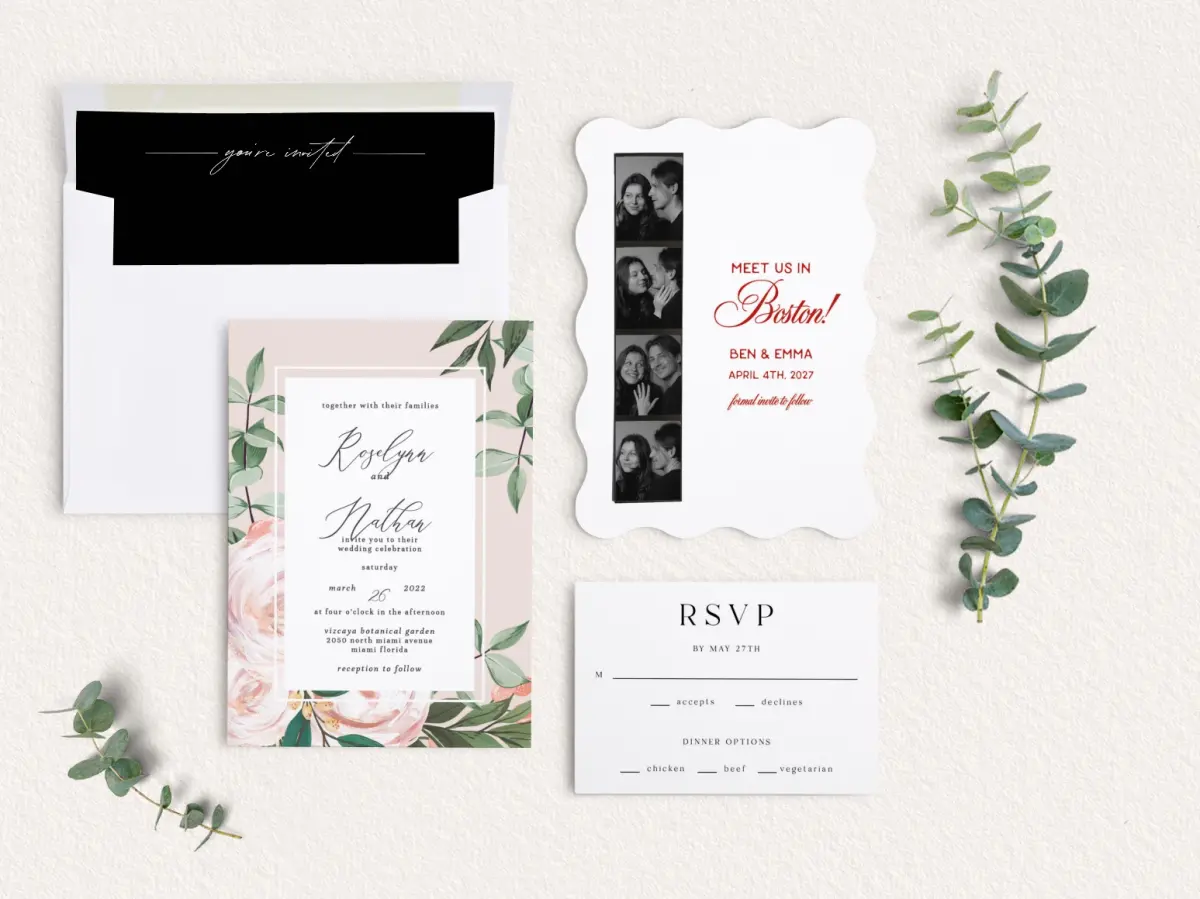 Front of Save the Date Card