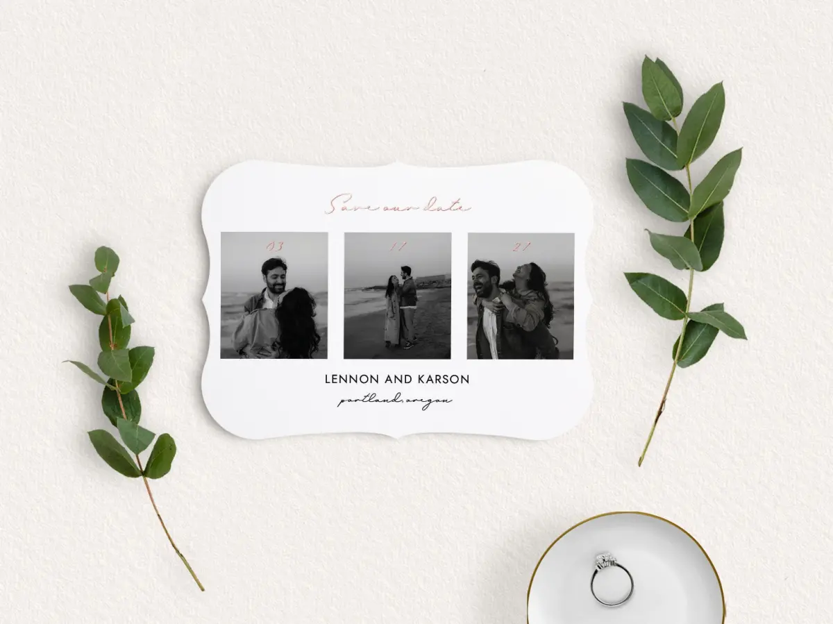 Save the Date Card with Optional Guest Addressing Service