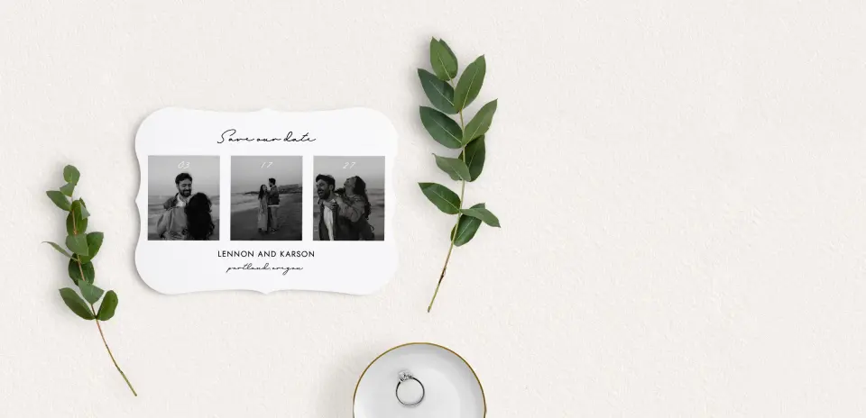 Save the Date Card with Optional Guest Addressing Service
