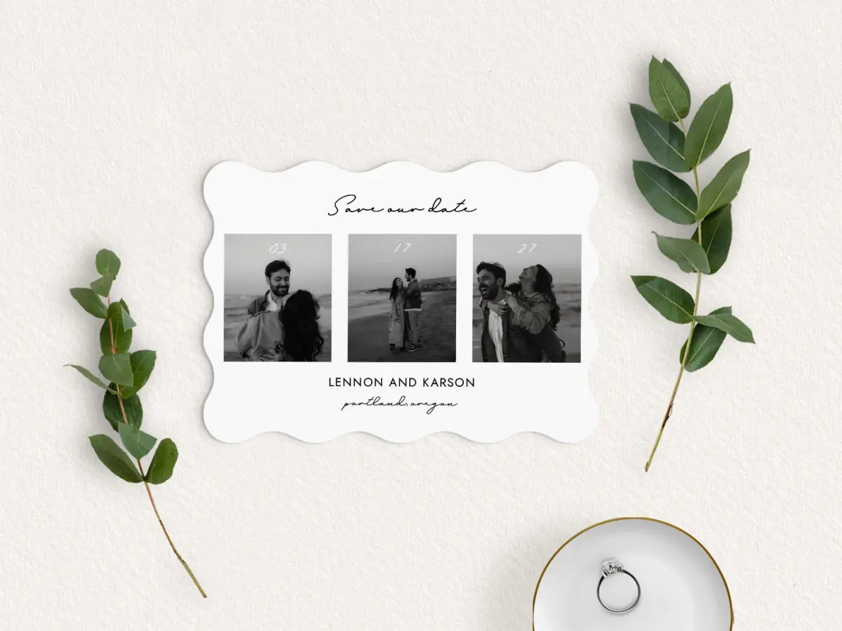 Save the Date Card with Optional Guest Addressing Service