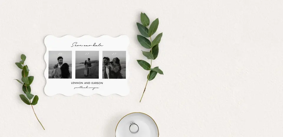 Save the Date Card with Optional Guest Addressing Service