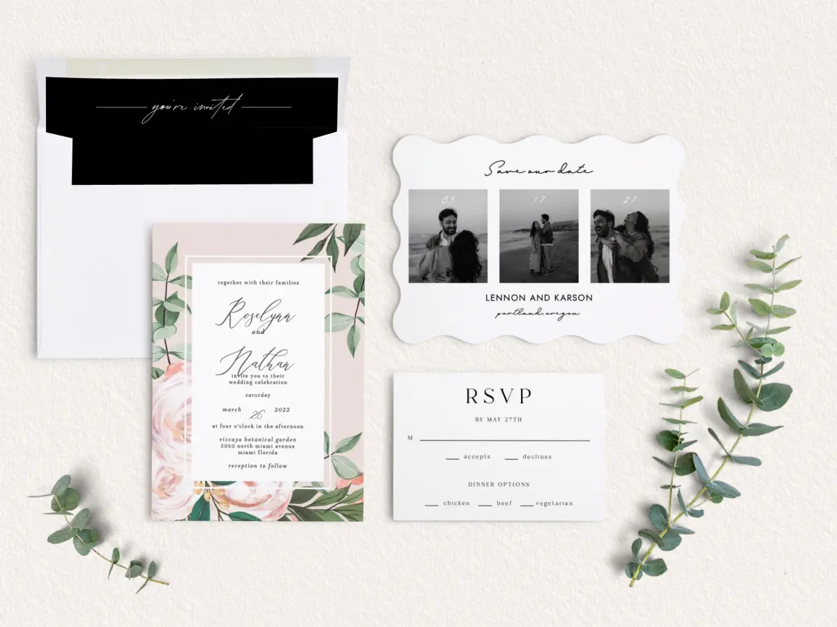 Front of Save the Date Card