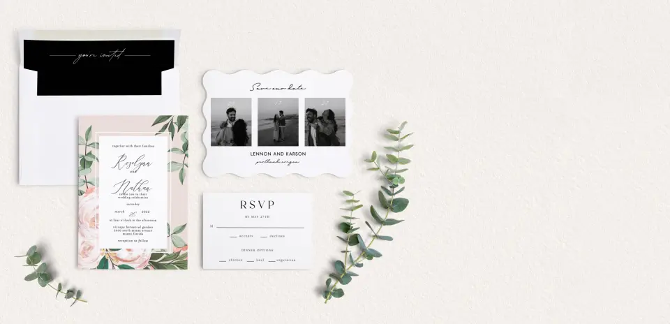 Front of Save the Date Card