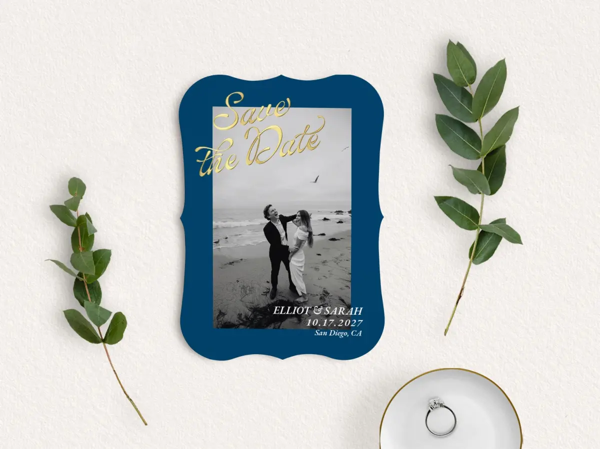 Save the Date Card with Optional Guest Addressing Service