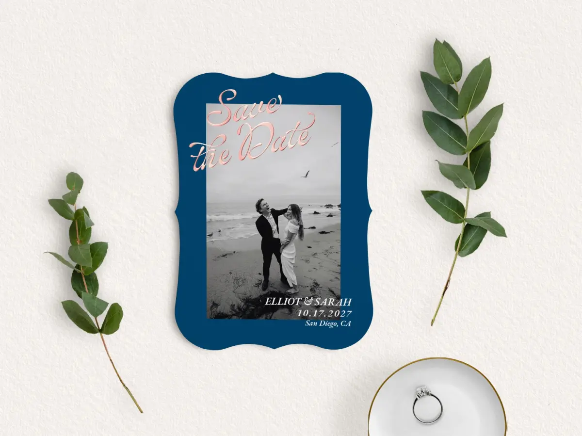 Save the Date Card with Optional Guest Addressing Service