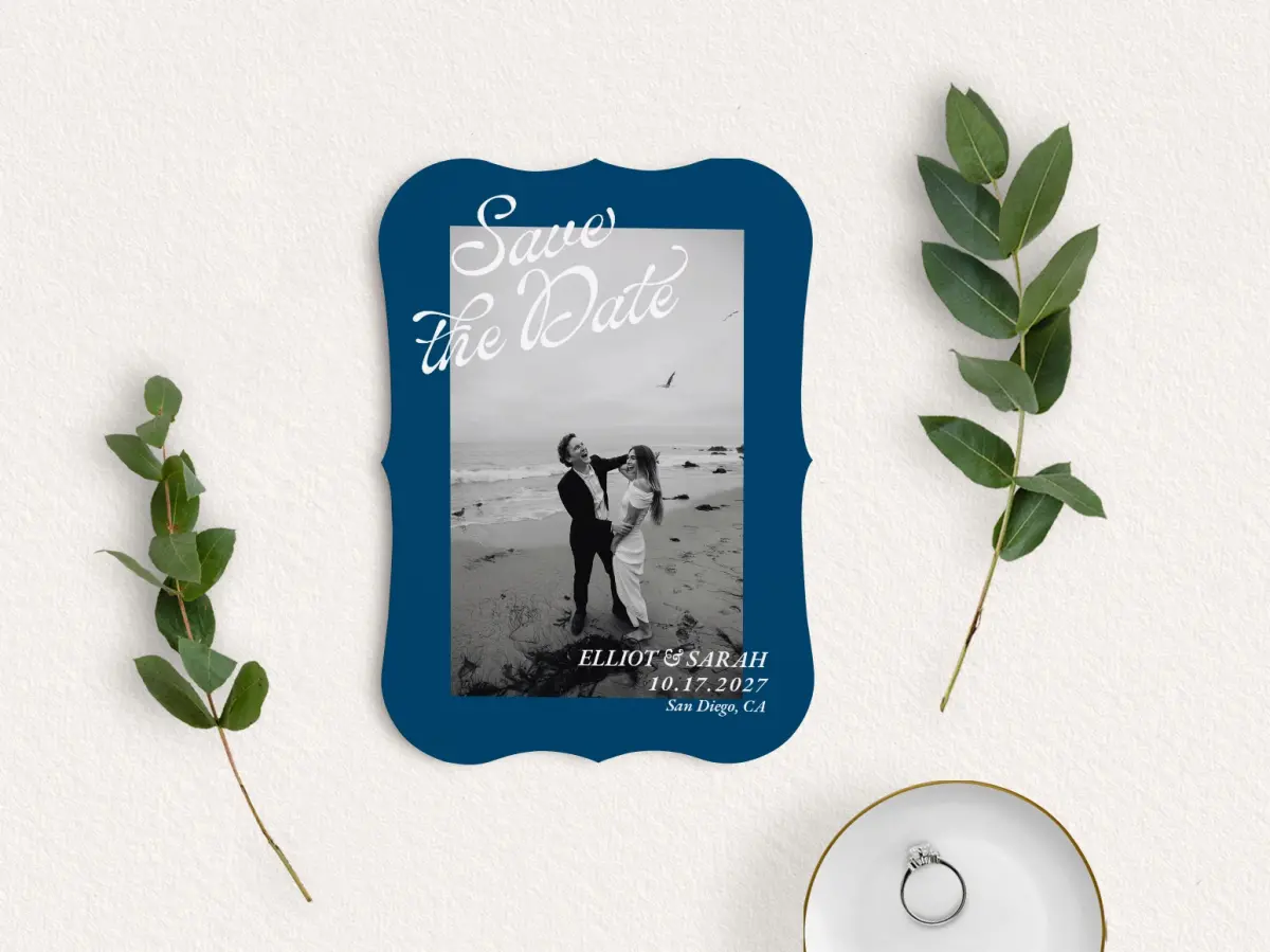 Save the Date Card with Optional Guest Addressing Service