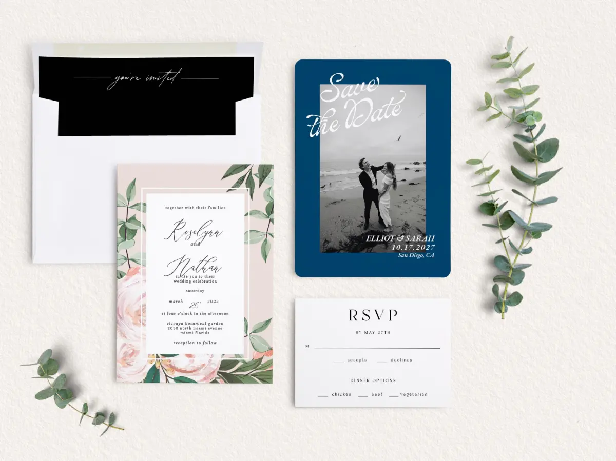 Front of Save the Date Card