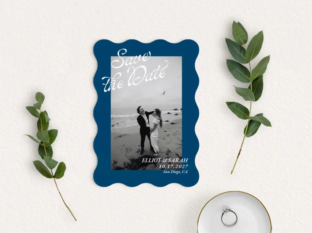 Save the Date Card with Optional Guest Addressing Service