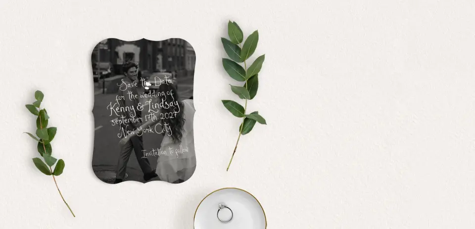 Save the Date Card with Optional Guest Addressing Service