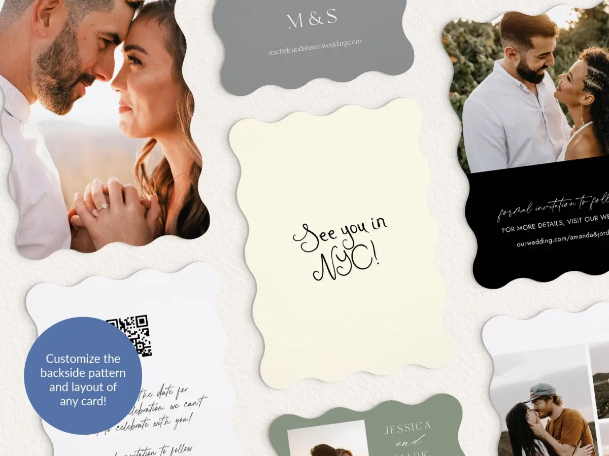 Back of Save the Date Card