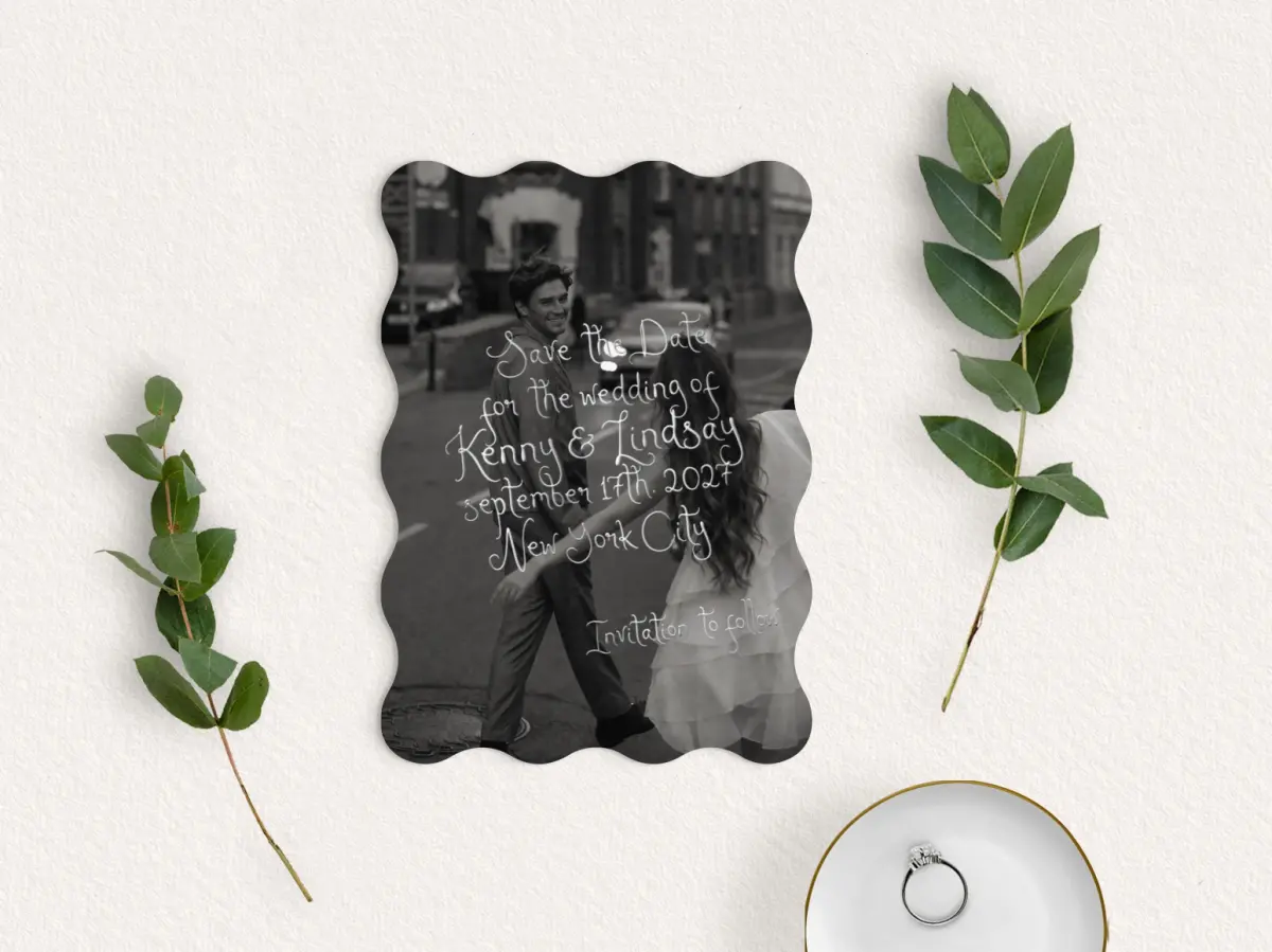 Save the Date Card with Optional Guest Addressing Service