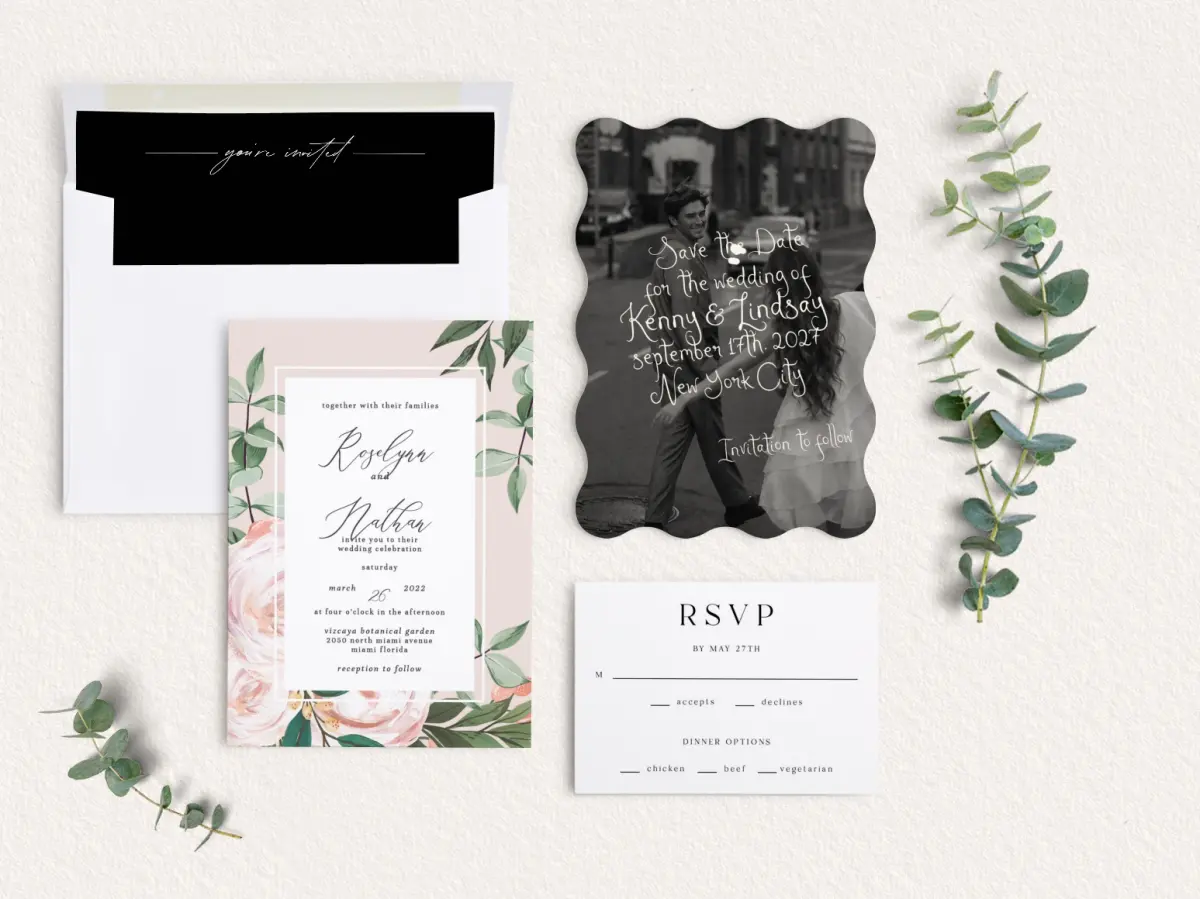 Front of Save the Date Card