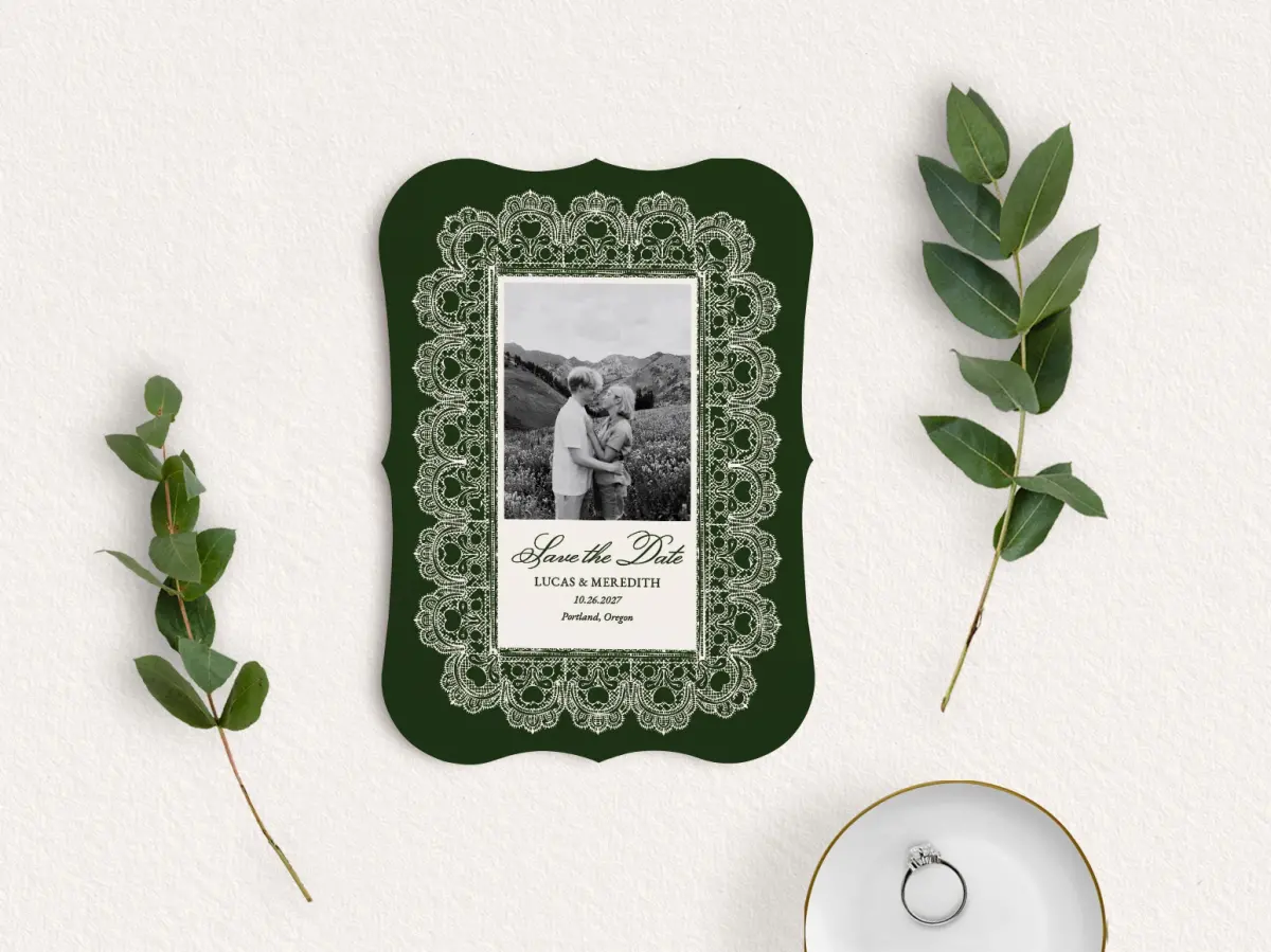 Save the Date Card with Optional Guest Addressing Service