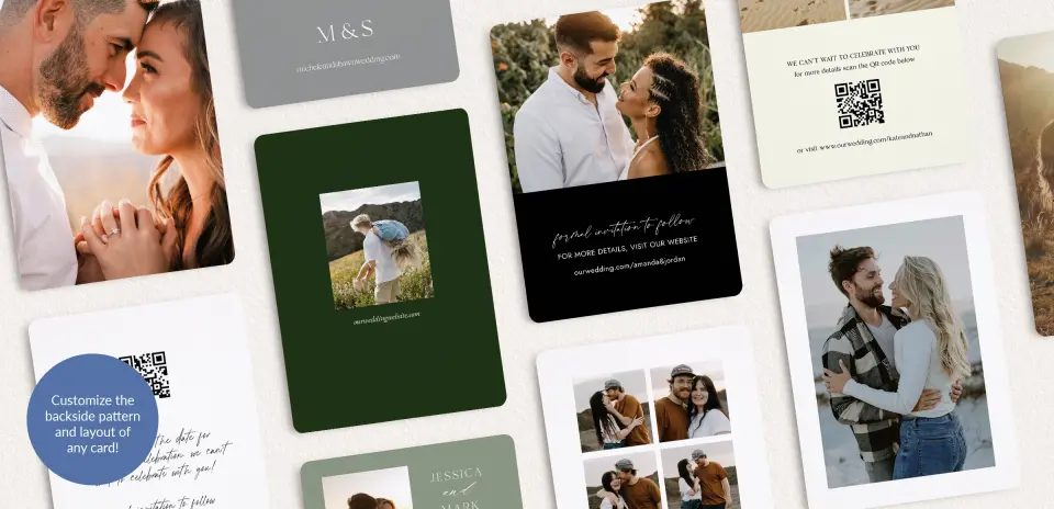 Back of Save the Date Card
