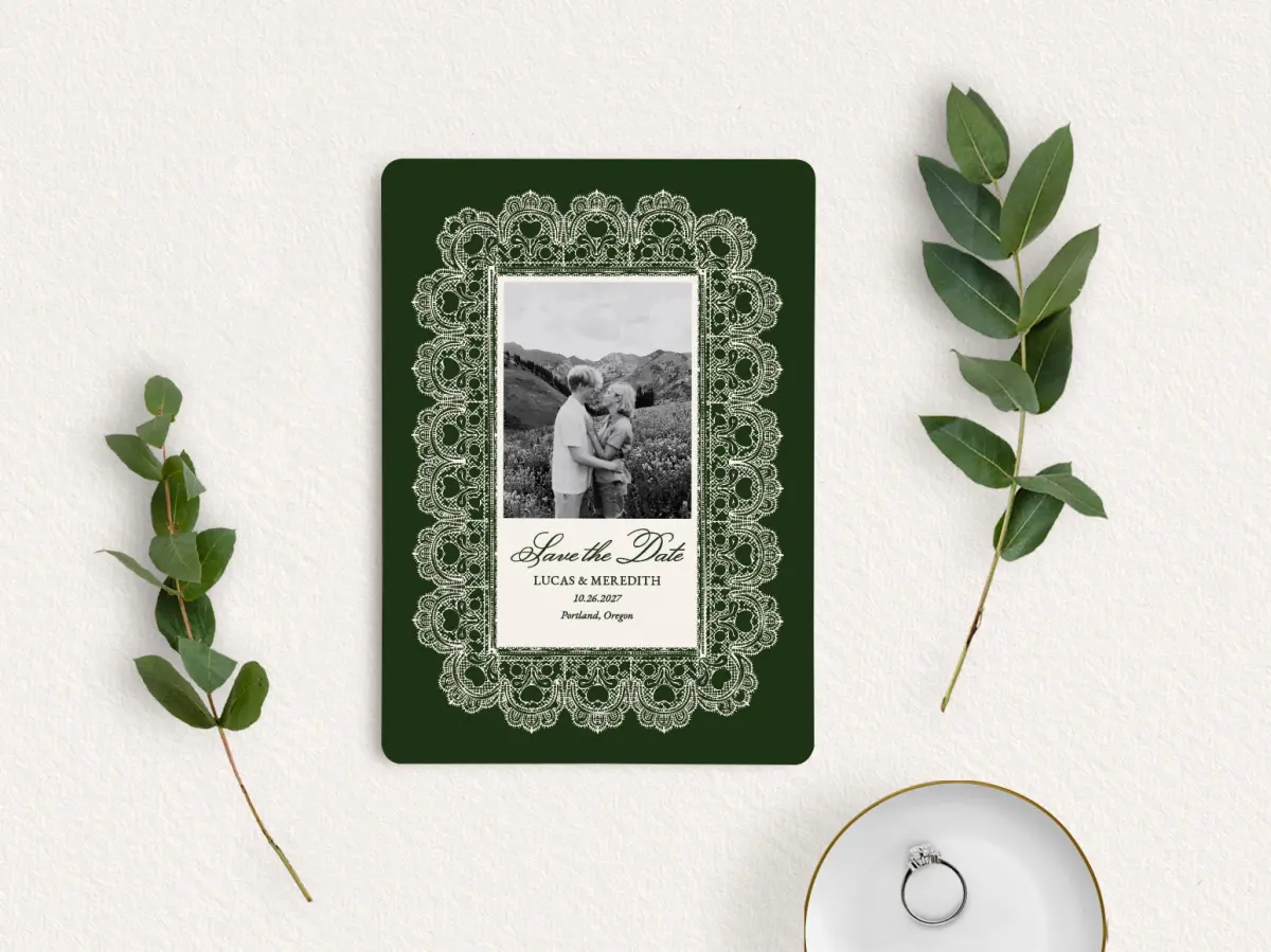 Save the Date Card with Optional Guest Addressing Service