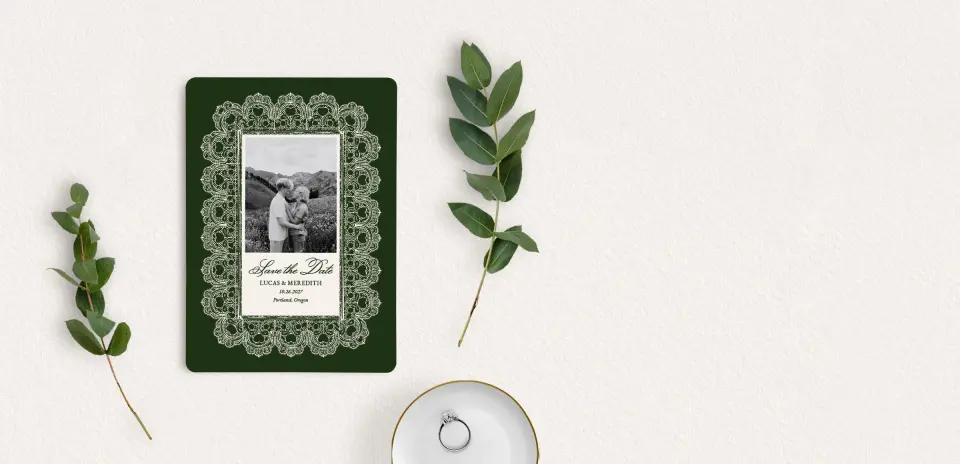 Save the Date Card with Optional Guest Addressing Service