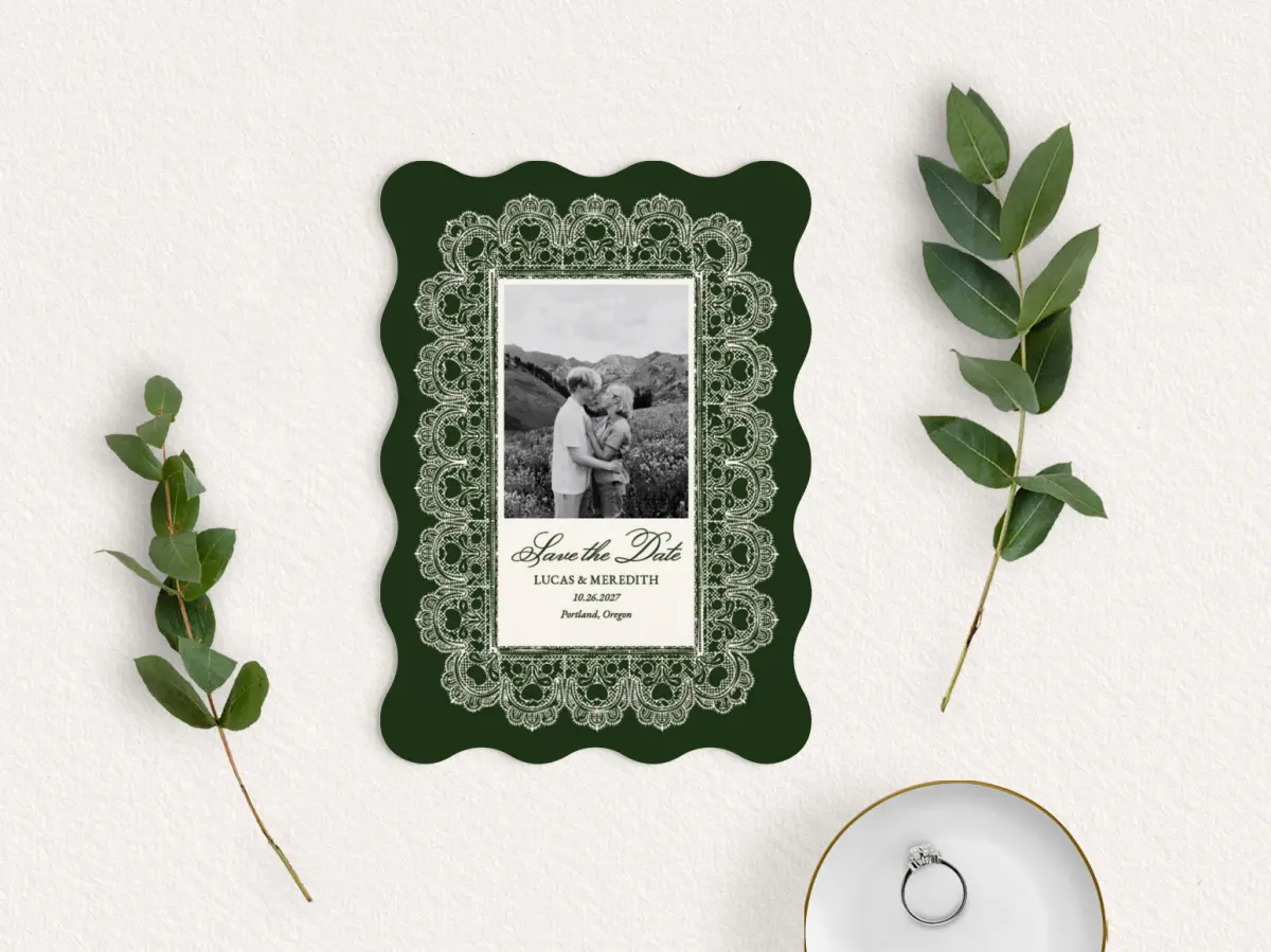 Save the Date Card with Optional Guest Addressing Service