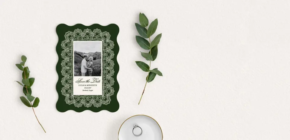 Save the Date Card with Optional Guest Addressing Service