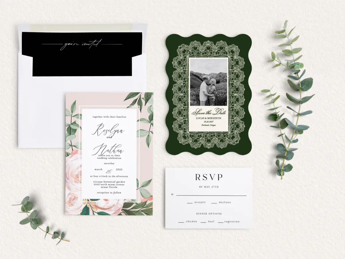Front of Save the Date Card