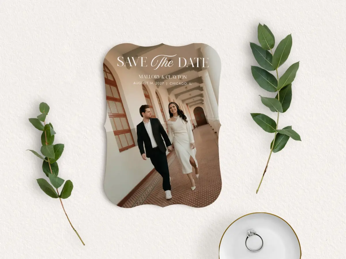 Save the Date Card with Optional Guest Addressing Service