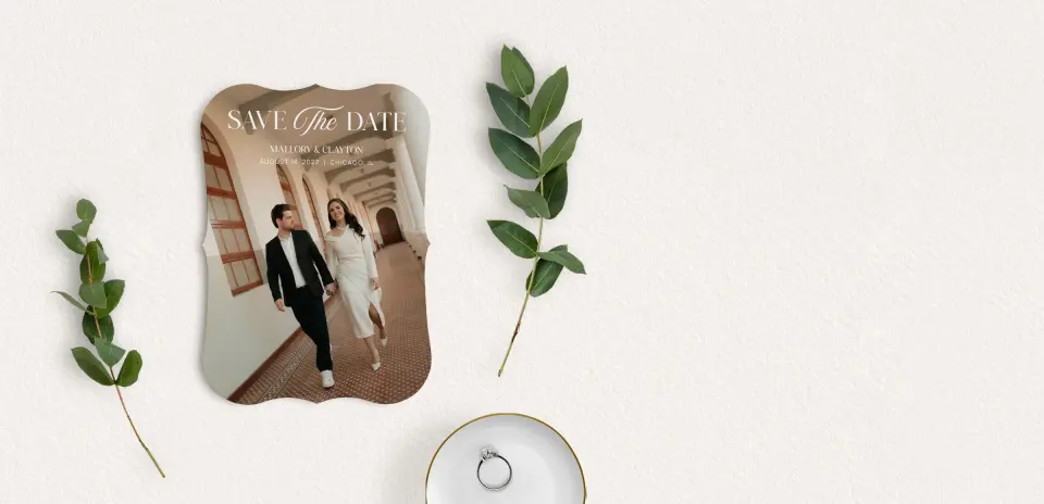 Save the Date Card with Optional Guest Addressing Service