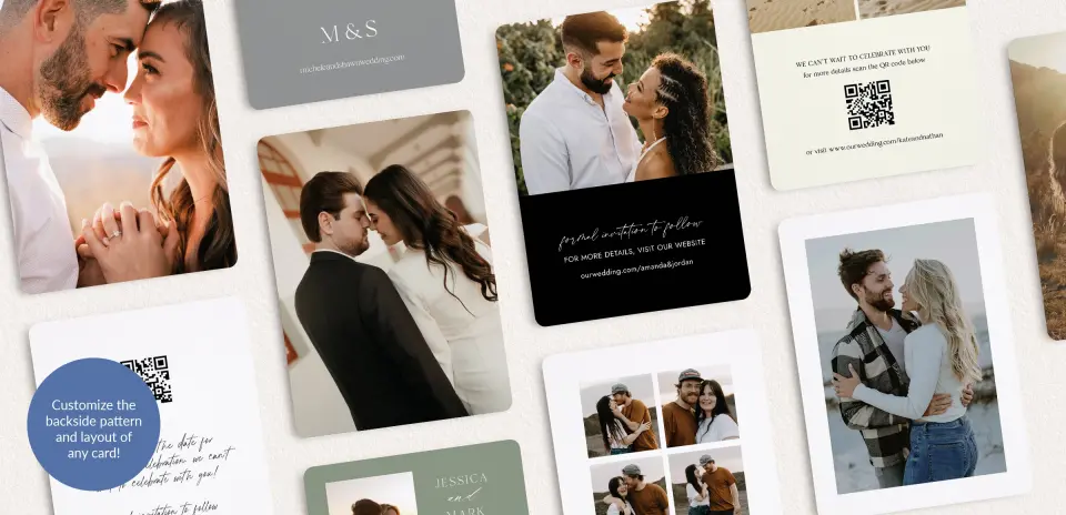 Back of Save the Date Card