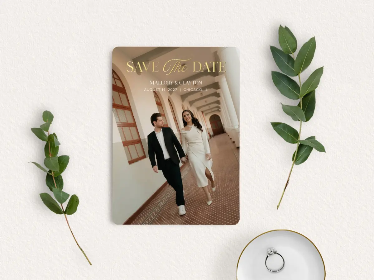 Save the Date Card with Optional Guest Addressing Service