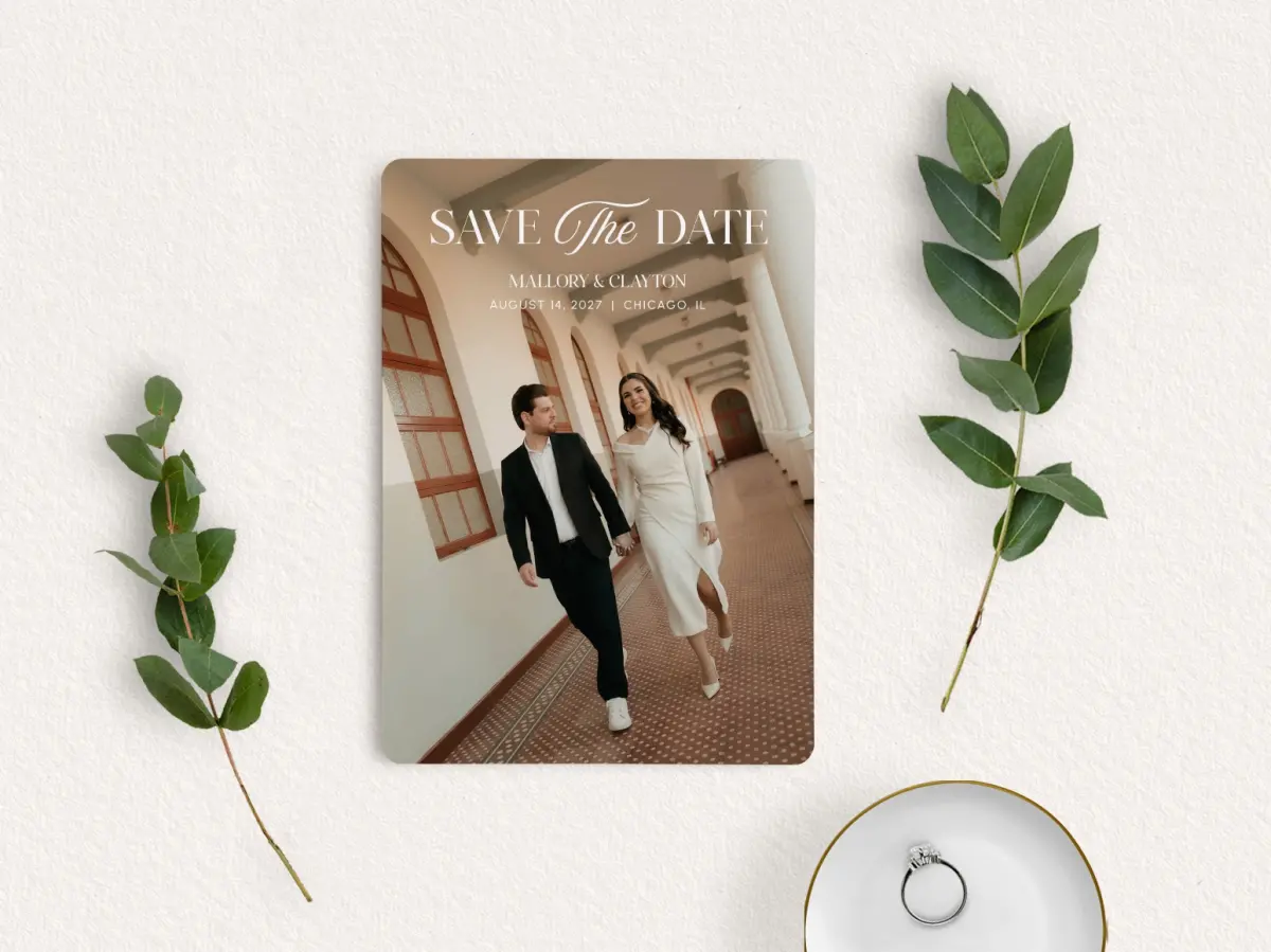 Save the Date Card with Optional Guest Addressing Service