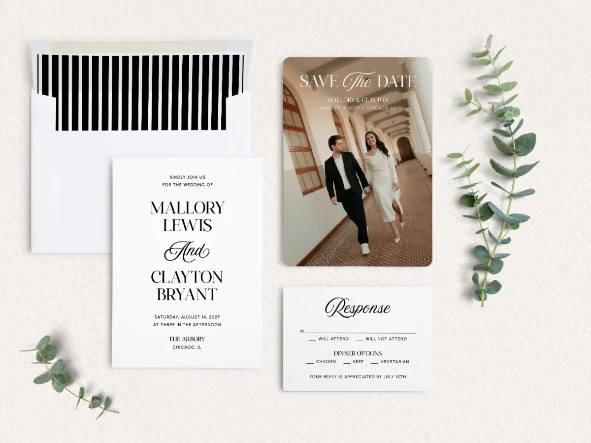 Front of Save the Date Card