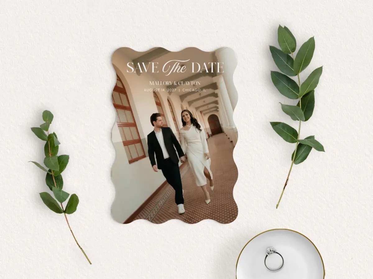 Save the Date Card with Optional Guest Addressing Service