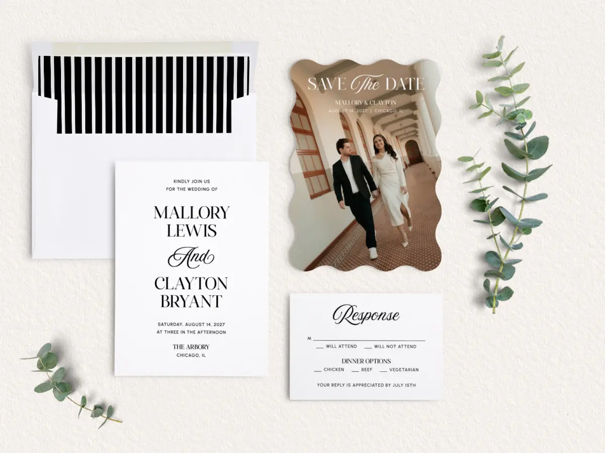 Front of Save the Date Card