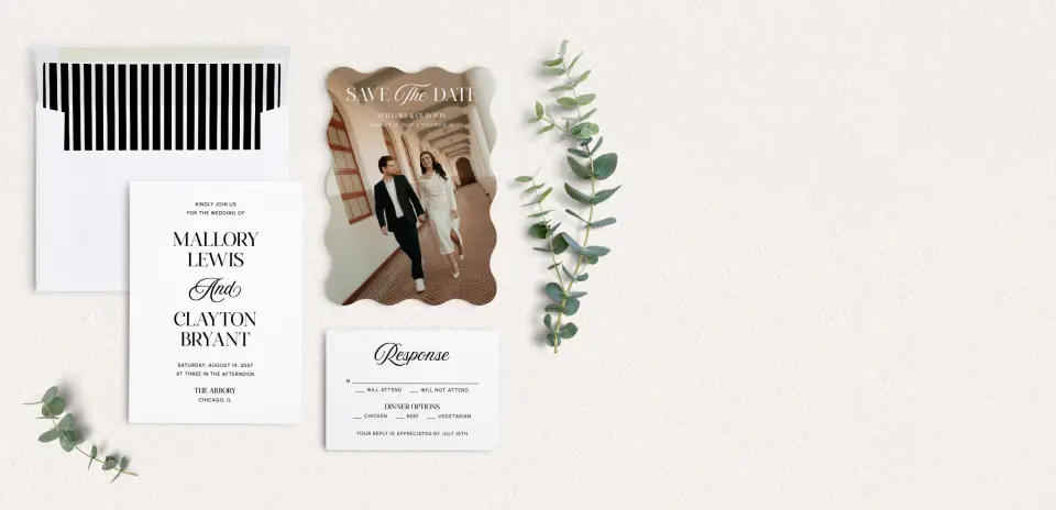 Front of Save the Date Card