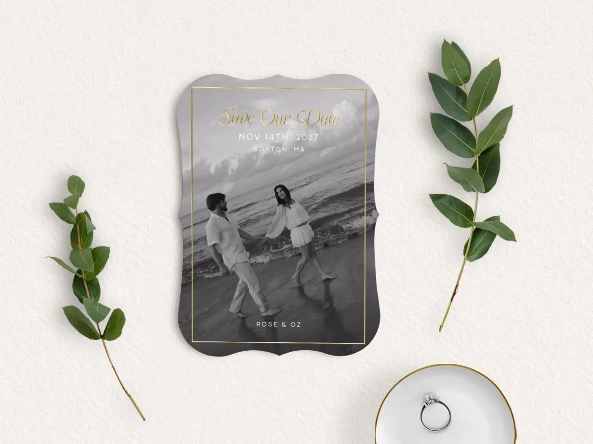 Save the Date Card with Optional Guest Addressing Service