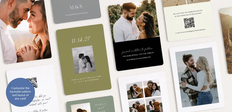 Back of Save the Date Card