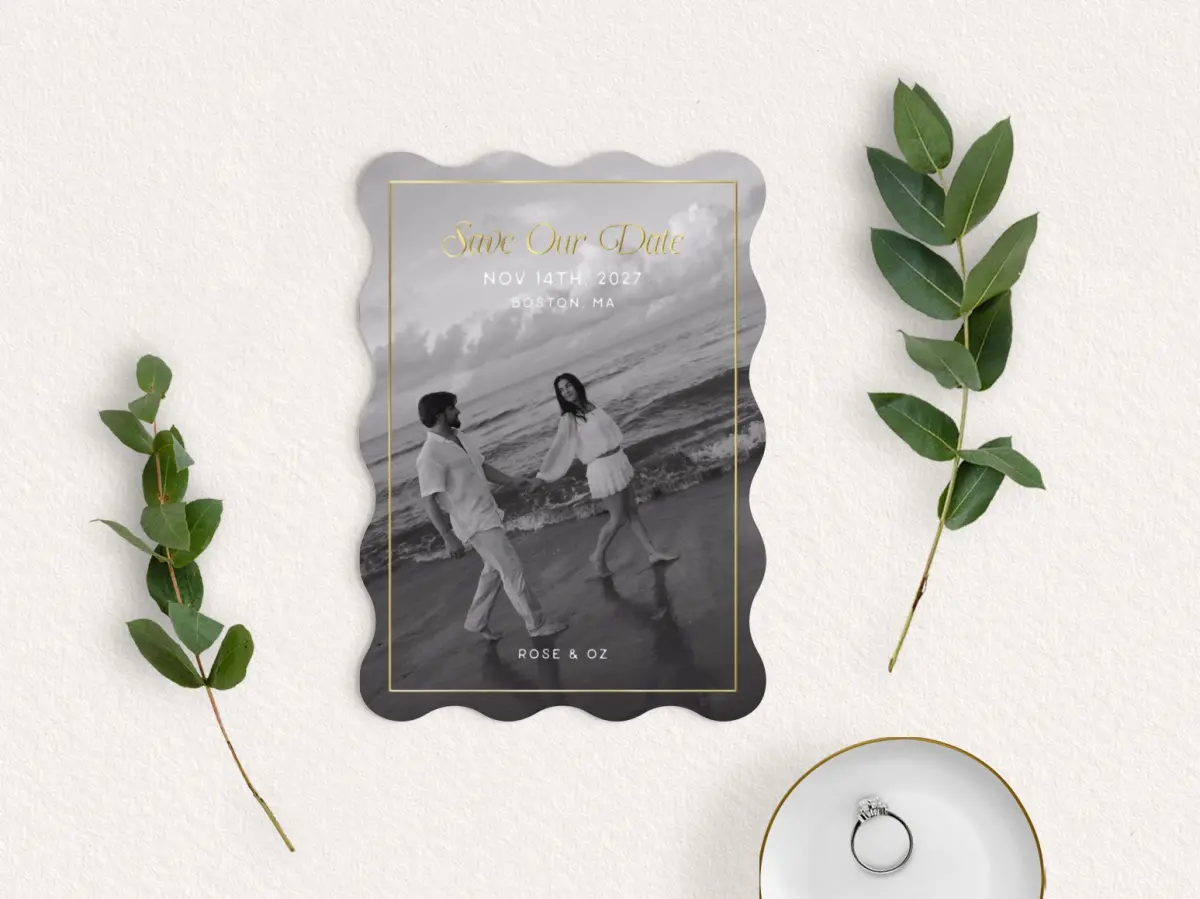 Save the Date Card with Optional Guest Addressing Service