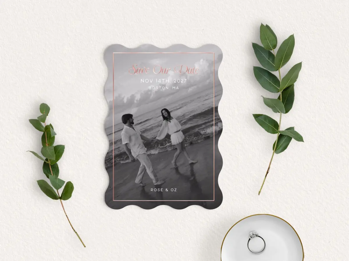 Save the Date Card with Optional Guest Addressing Service