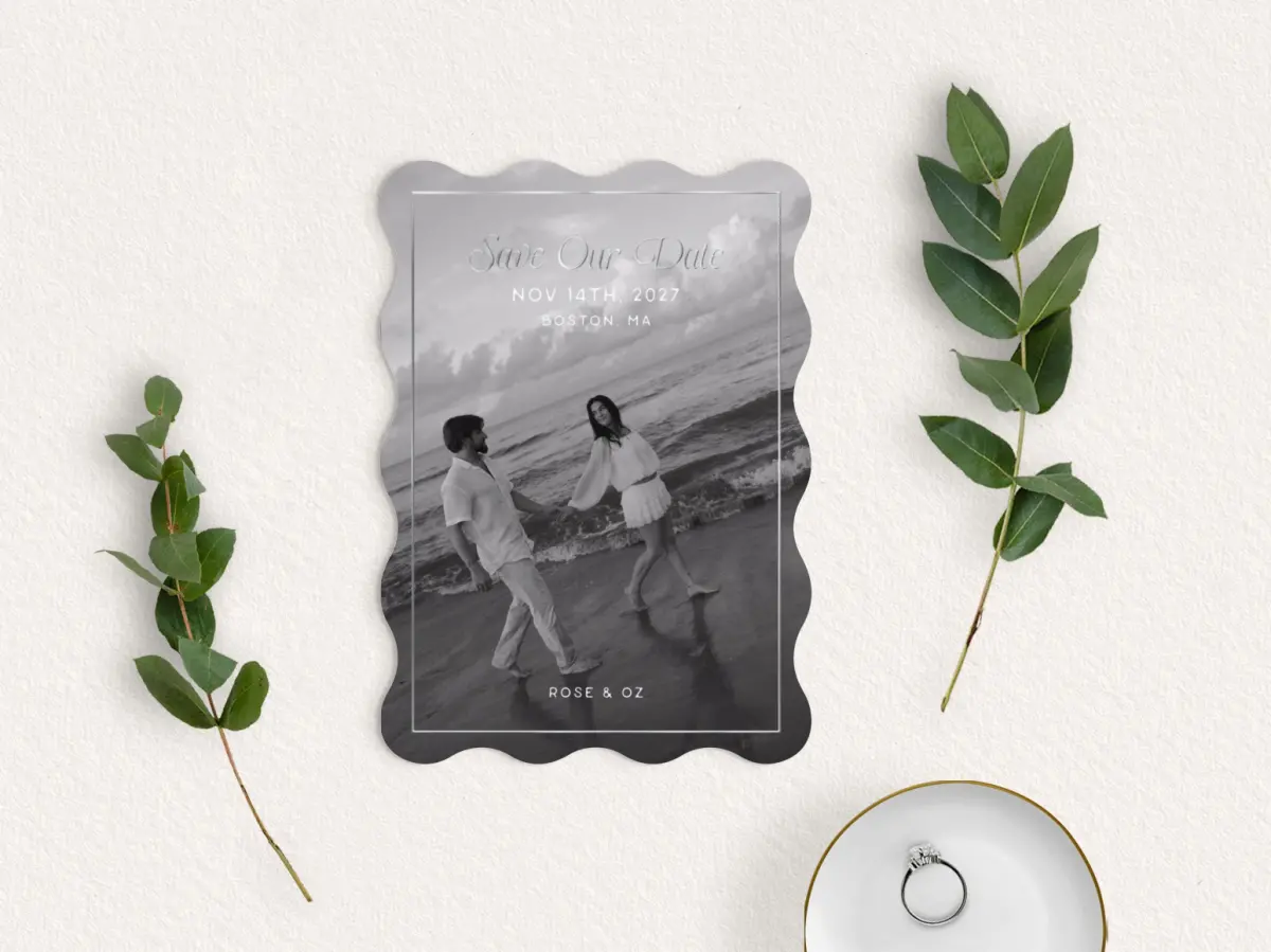 Save the Date Card with Optional Guest Addressing Service