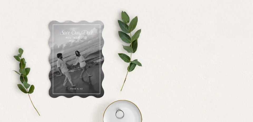 Save the Date Card with Optional Guest Addressing Service