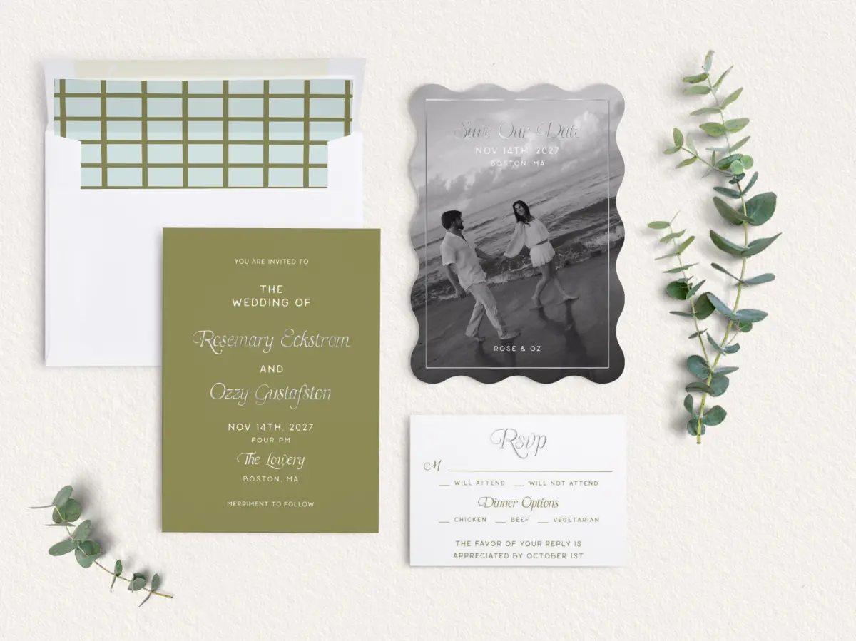Front of Save the Date Card