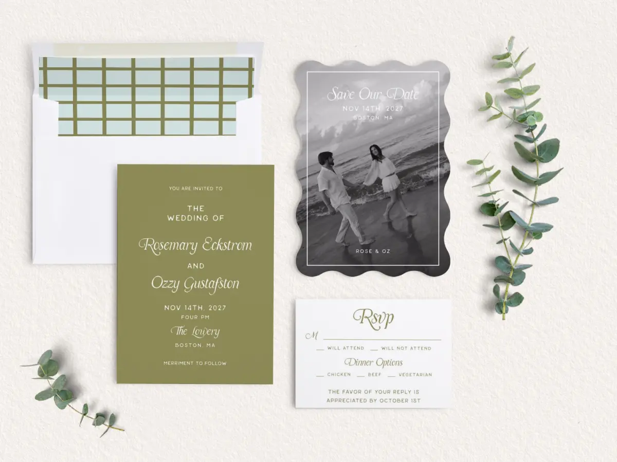 Front of Save the Date Card