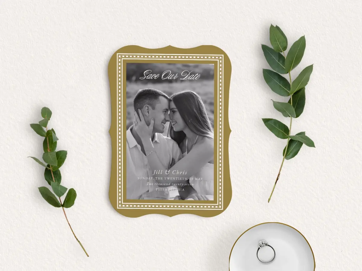 Save the Date Card with Optional Guest Addressing Service