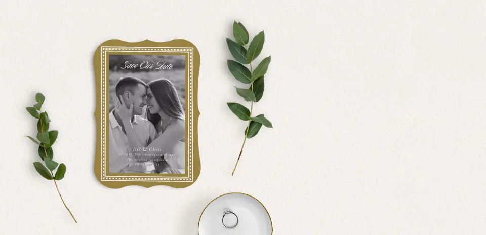 Save the Date Card with Optional Guest Addressing Service